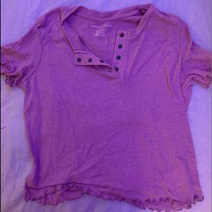 american eagle button up